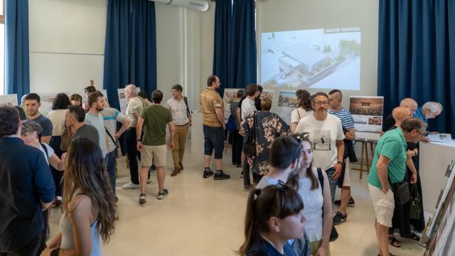 Exposición en la sala Sukaldea con los tres diseños.