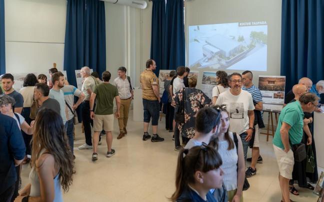 Exposición en la sala Sukaldea con los tres diseños.