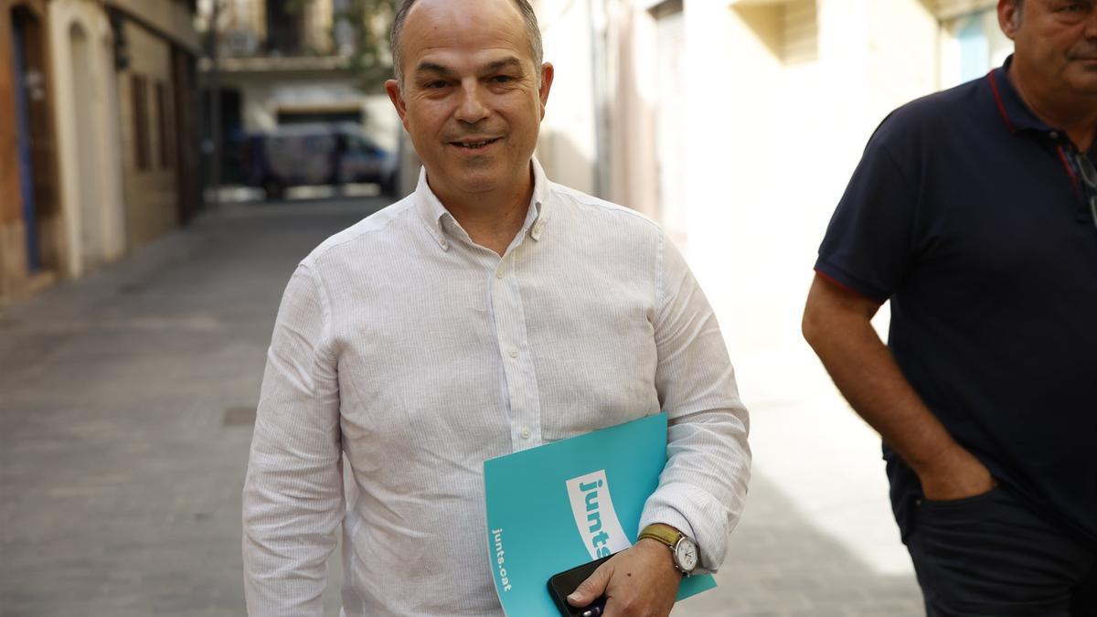 El secretario general de Junts, Jordi Turull, a su llegada a una reunión de la ejecutiva de Junts