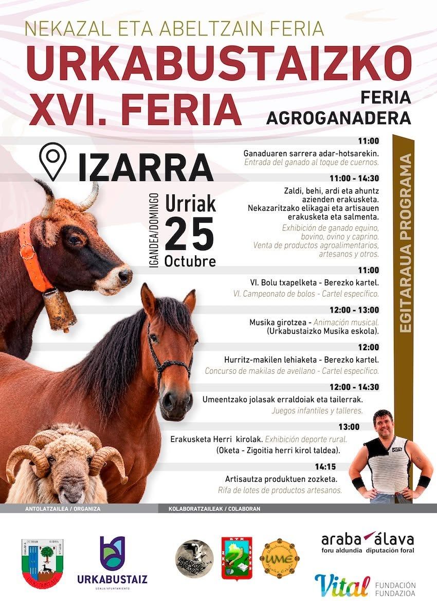 Cartel de la XVI Feria agro ganadera de Urkabustaiz