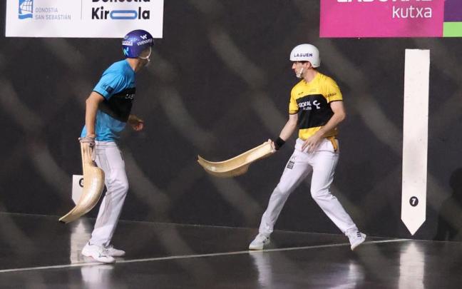 En imágenes: Barandika-Basque superan a Johan-Manci en la primera semifinal de la Final Four de la Jai Alai League de cesta punta.