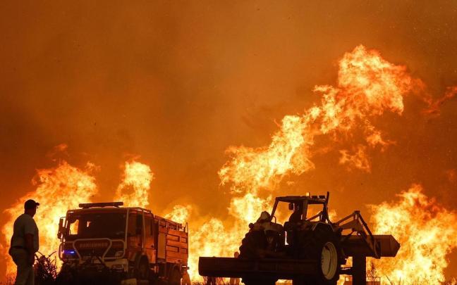 Incendio forestal en Odemira, al suroeste de Portugal