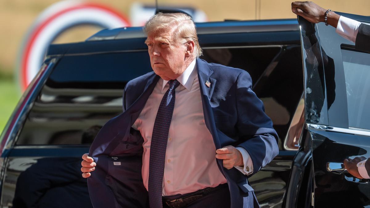 Trump, durante la cumbre del G7.