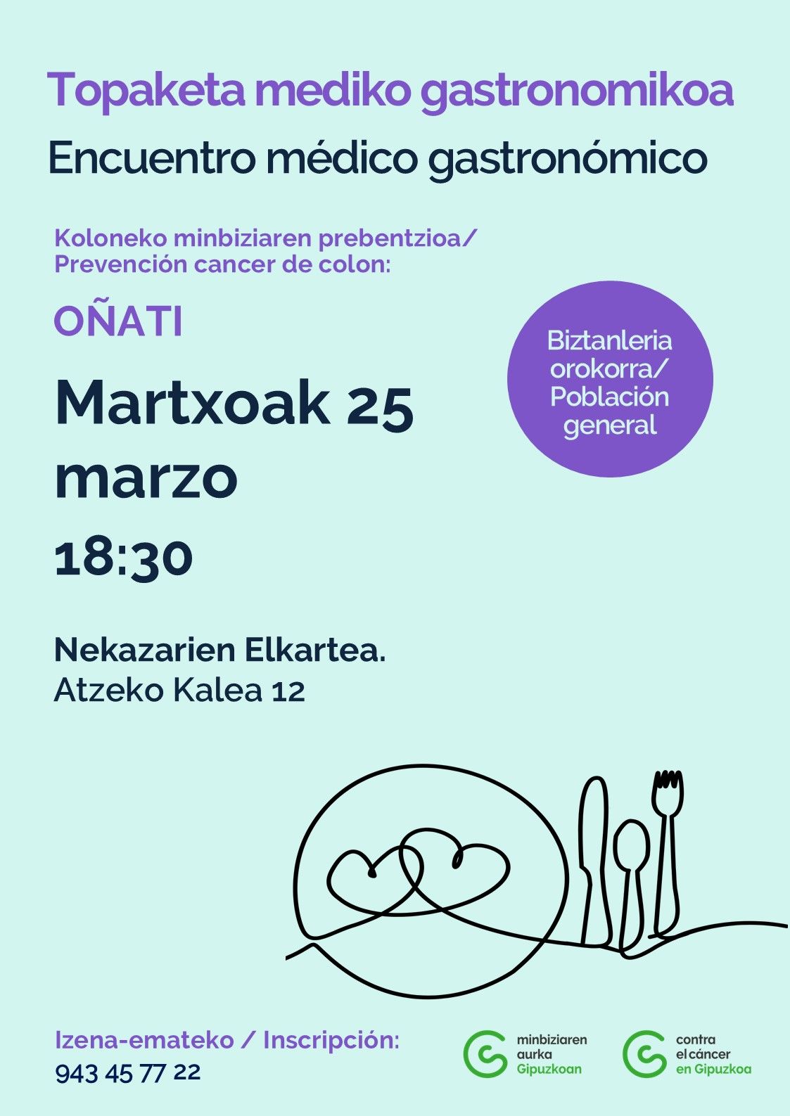 Cartel que anuncia el encuentro del 25 de marzo.