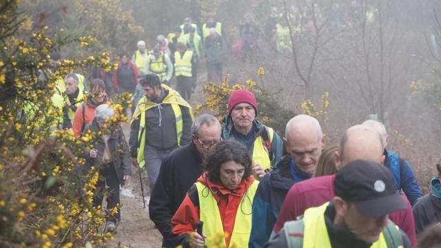 Marcha contra el parque eólico de Basalgo organizada por Eibarko Baso Biziak.