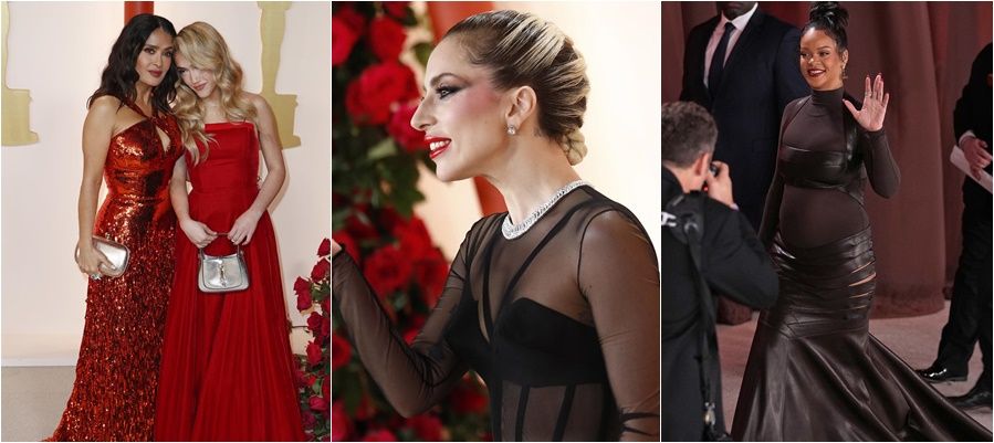 Salma Hayek y su hija, Lady Gaga y Rihanna.