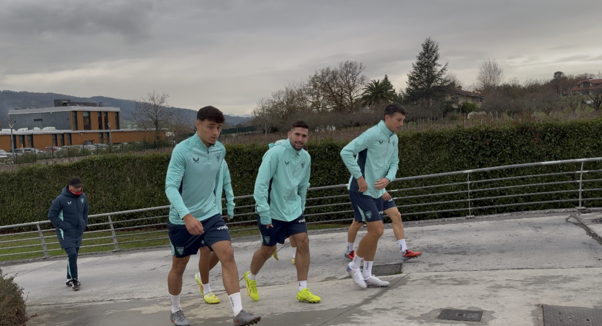 Imagen del entrenamiento de hoy en Lezama