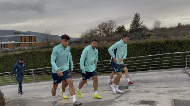 Imagen del entrenamiento de hoy en Lezama