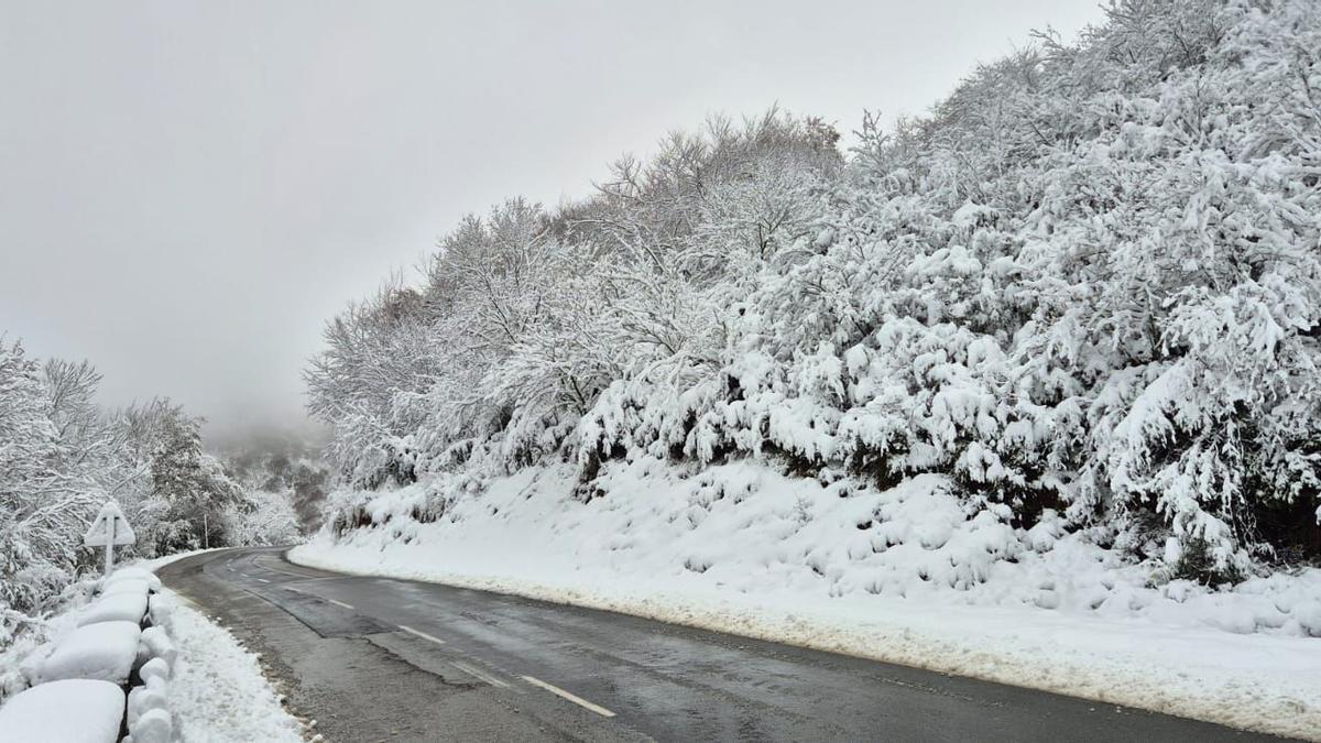 Estampa invernal de Bernedo en noviembre de 2025
