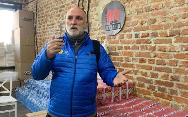 El chef José Andrés, en Ucrania.