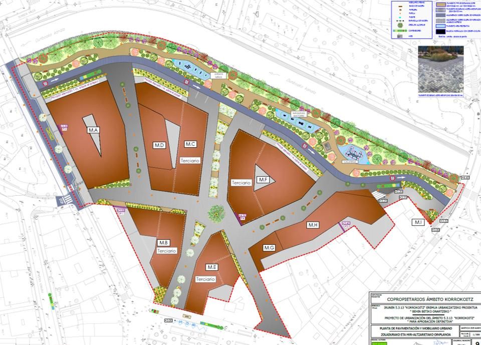 Infografía del proyecto de urbanización de Korrokoitz.