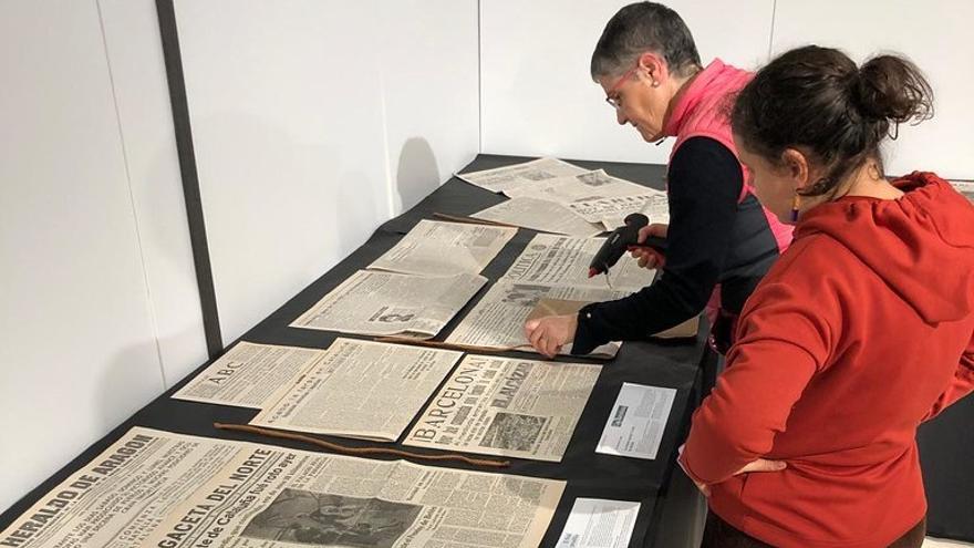 La exposición documental sobre la guerra civil ya se está montando en el Museo de Orduña