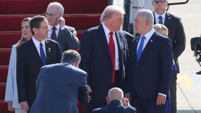 Trump junto a Netanyahu a su llegada a Israel.
