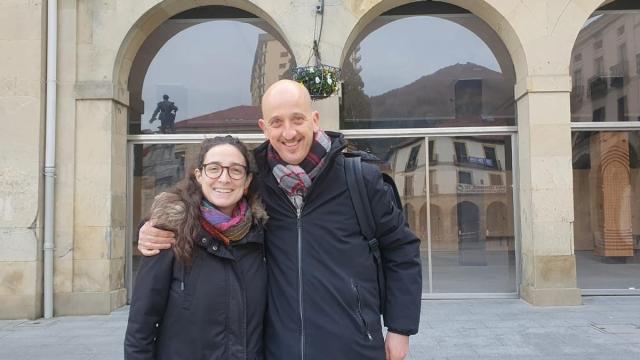 Saioa Puebla y Andoni Salamero.