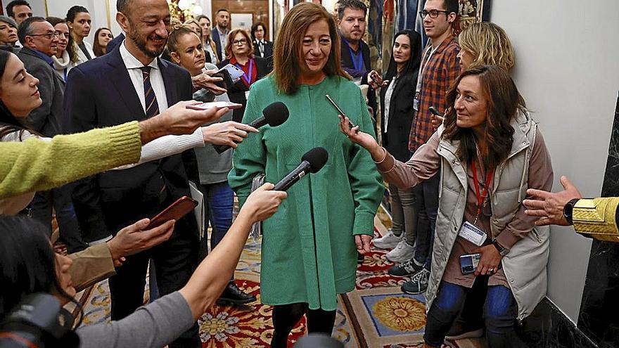 La presidenta del Congreso, Francina Armengol, ayer en la Cámara baja.