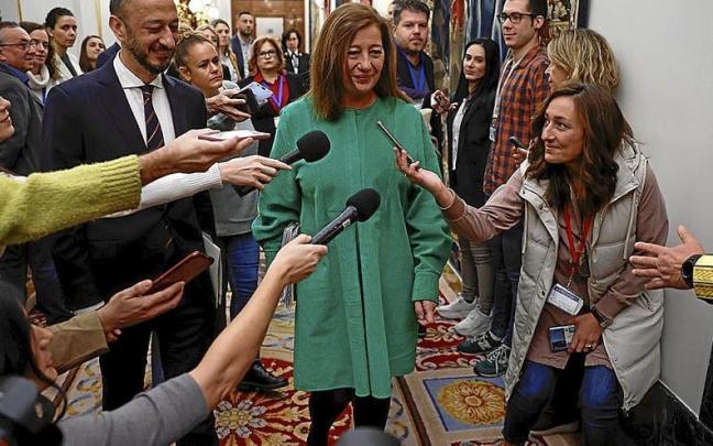 La presidenta del Congreso, Francina Armengol, ayer en la Cámara baja.