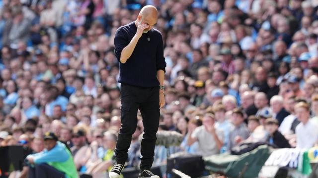 Pep Guardiola en la final de la FA CUP de la temporada pasada frente al Crystal Palace.