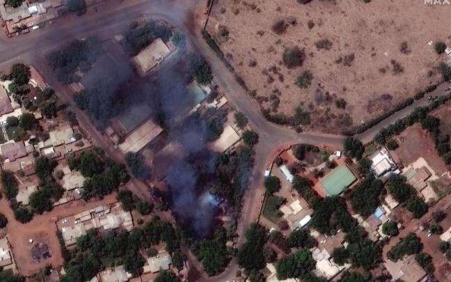 Imagen aérea tomada en la capital sudanesa, Jartum