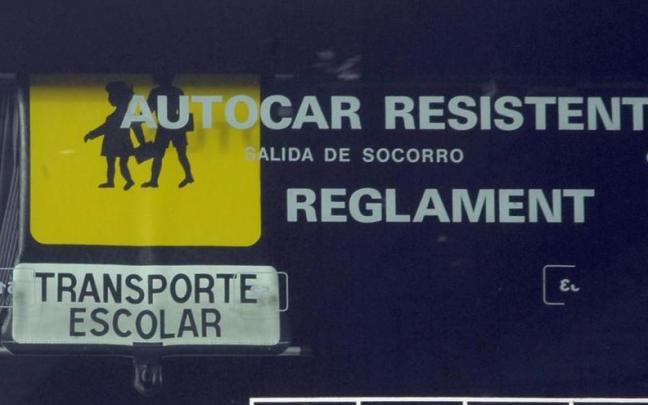 Imagen de archivo de un autobús de transporte escolar.