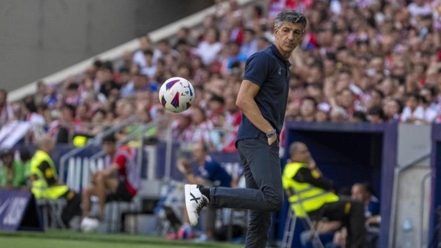 Imanol Alguacil, este domingo en el Metropolitano. / LA LIGA