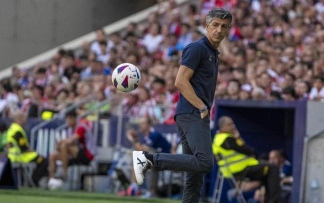 Imanol Alguacil, este domingo en el Metropolitano. / LA LIGA