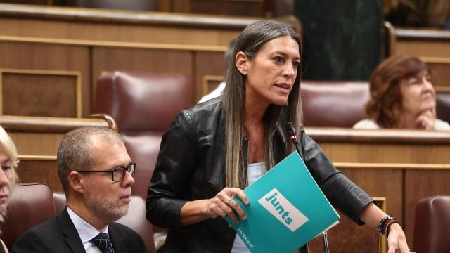 La portavoz de Junts en el Congreso, Miriam Nogueras, durante una intervención en el hemiciclo.