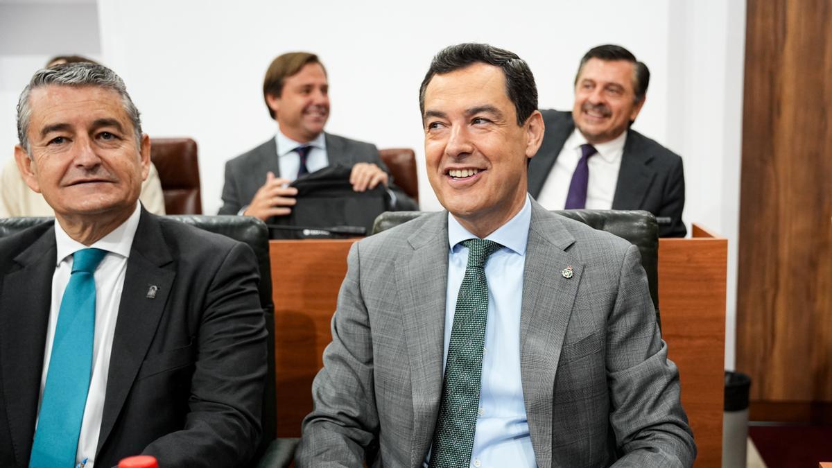 El presidente en funciones de la Junta y candidato del PP a la reelección, Juanma Moreno.