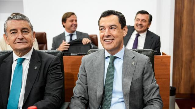El presidente en funciones de la Junta y candidato del PP a la reelección, Juanma Moreno.