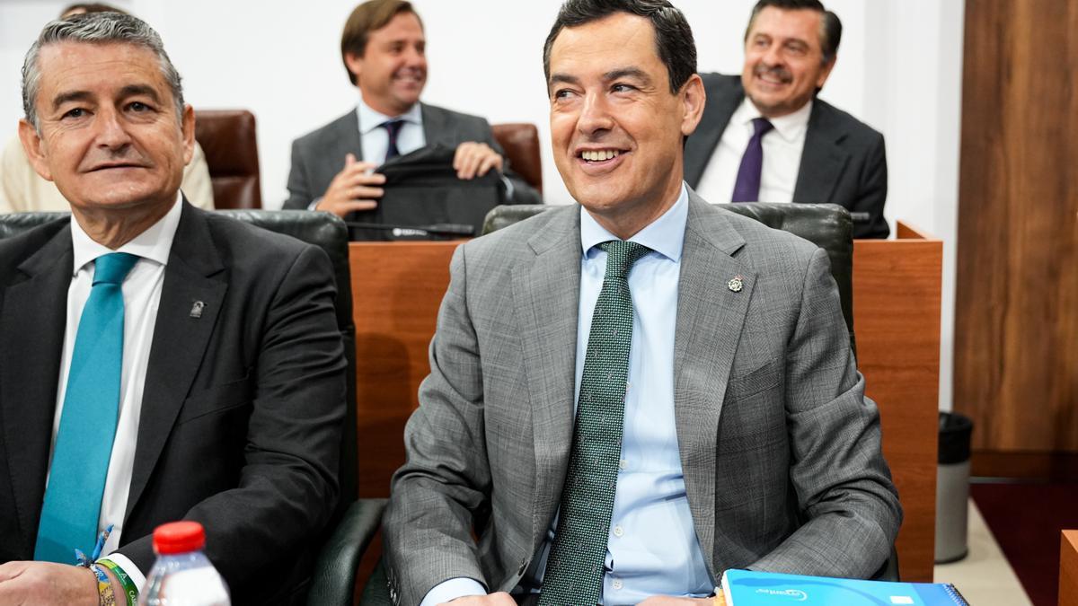 El presidente en funciones de la Junta y candidato del PP a la reelección, Juanma Moreno.