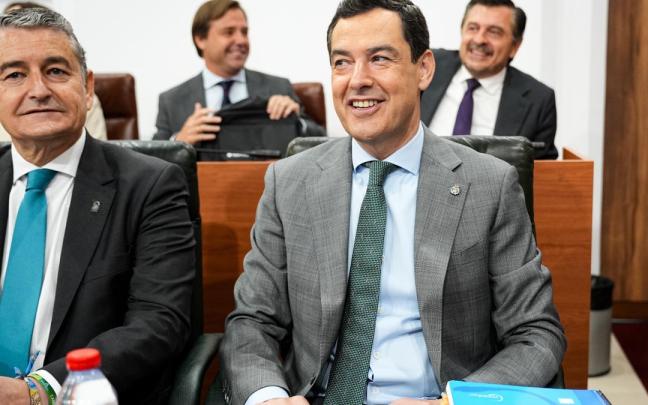 El presidente en funciones de la Junta y candidato del PP a la reelección, Juanma Moreno.