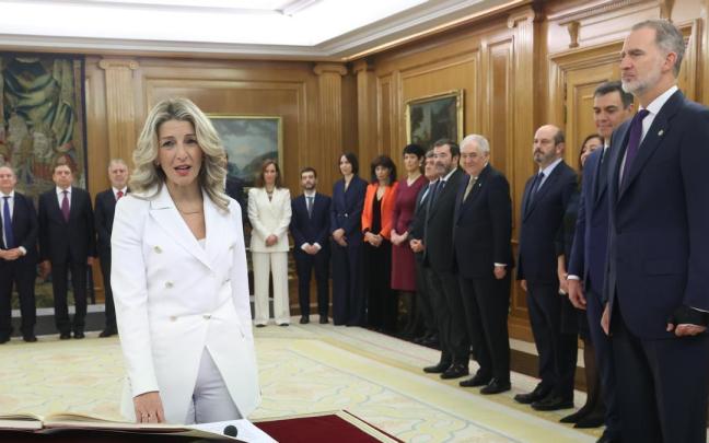 Los 22 ministros del nuevo Gobierno de Sánchez prometieron este martes sus cargos.