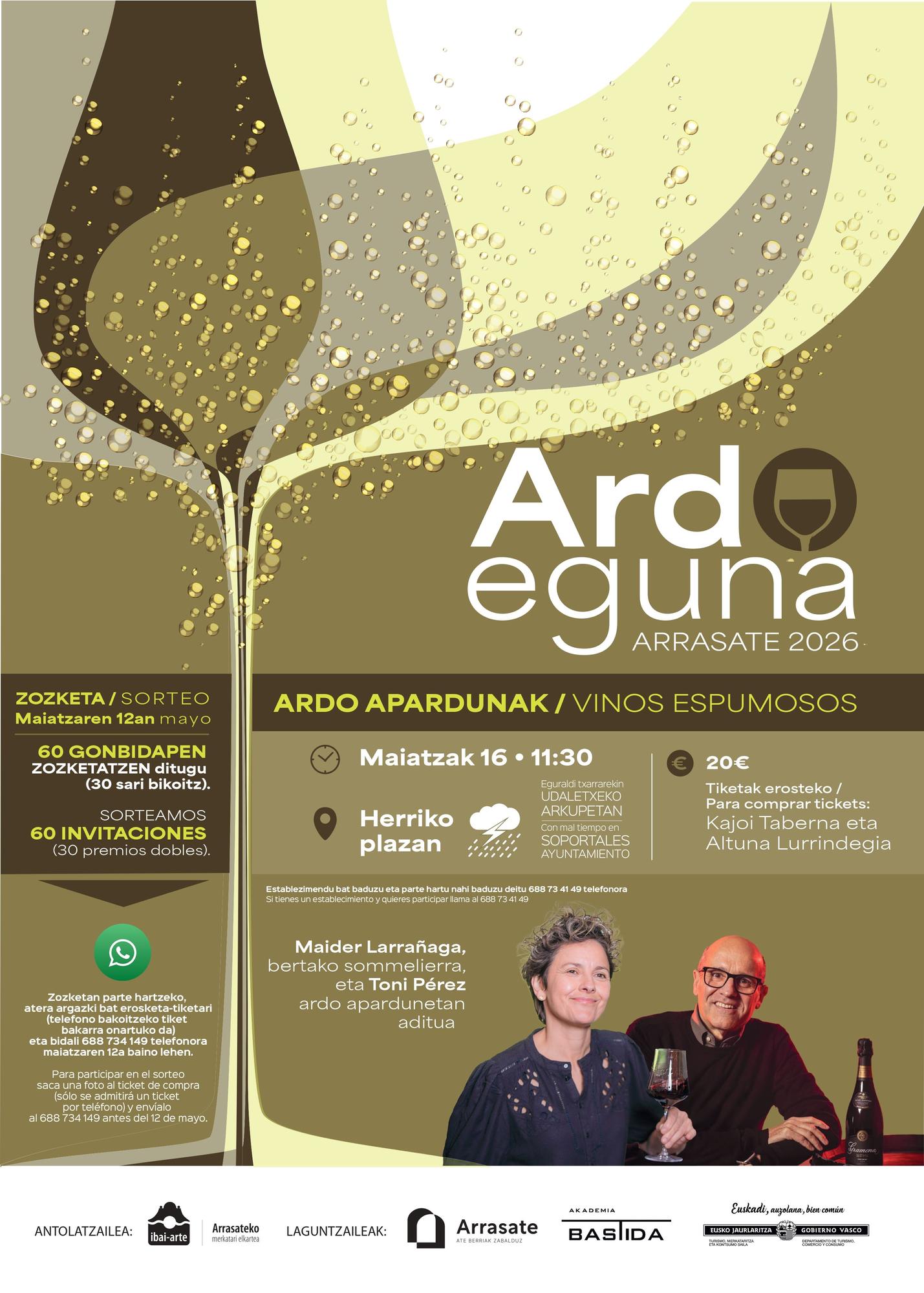 Cartel que anuncia el Ardo Eguna que se celebrará el 16 de mayo.