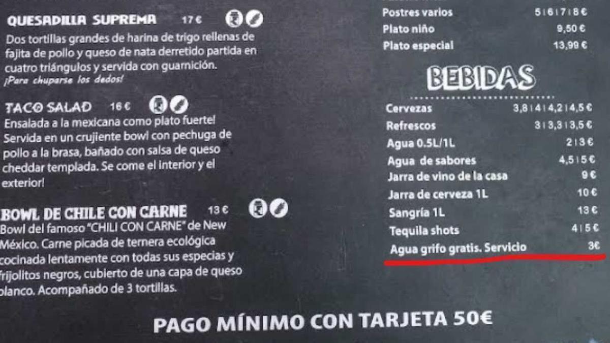 Carta restaurante Noja