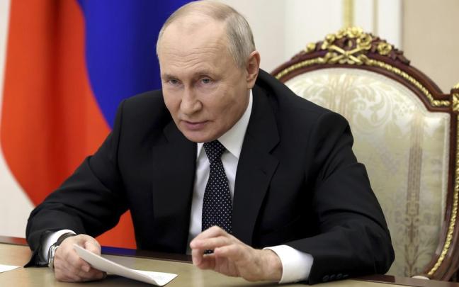 El presidente de Rusia, Vladimir Putin, en una rueda de prensa en el Kremlin