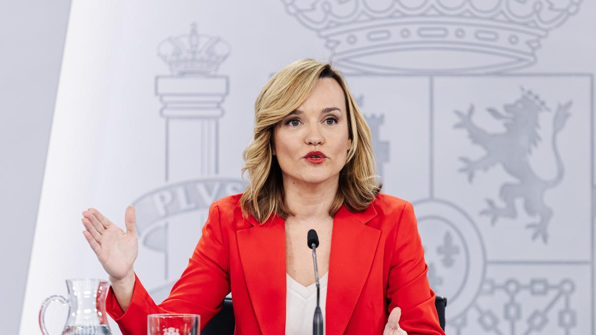 La portavoz del Gobierno español y ministra de Educación, Formación Profesional y Deportes, Pilar Alegría.