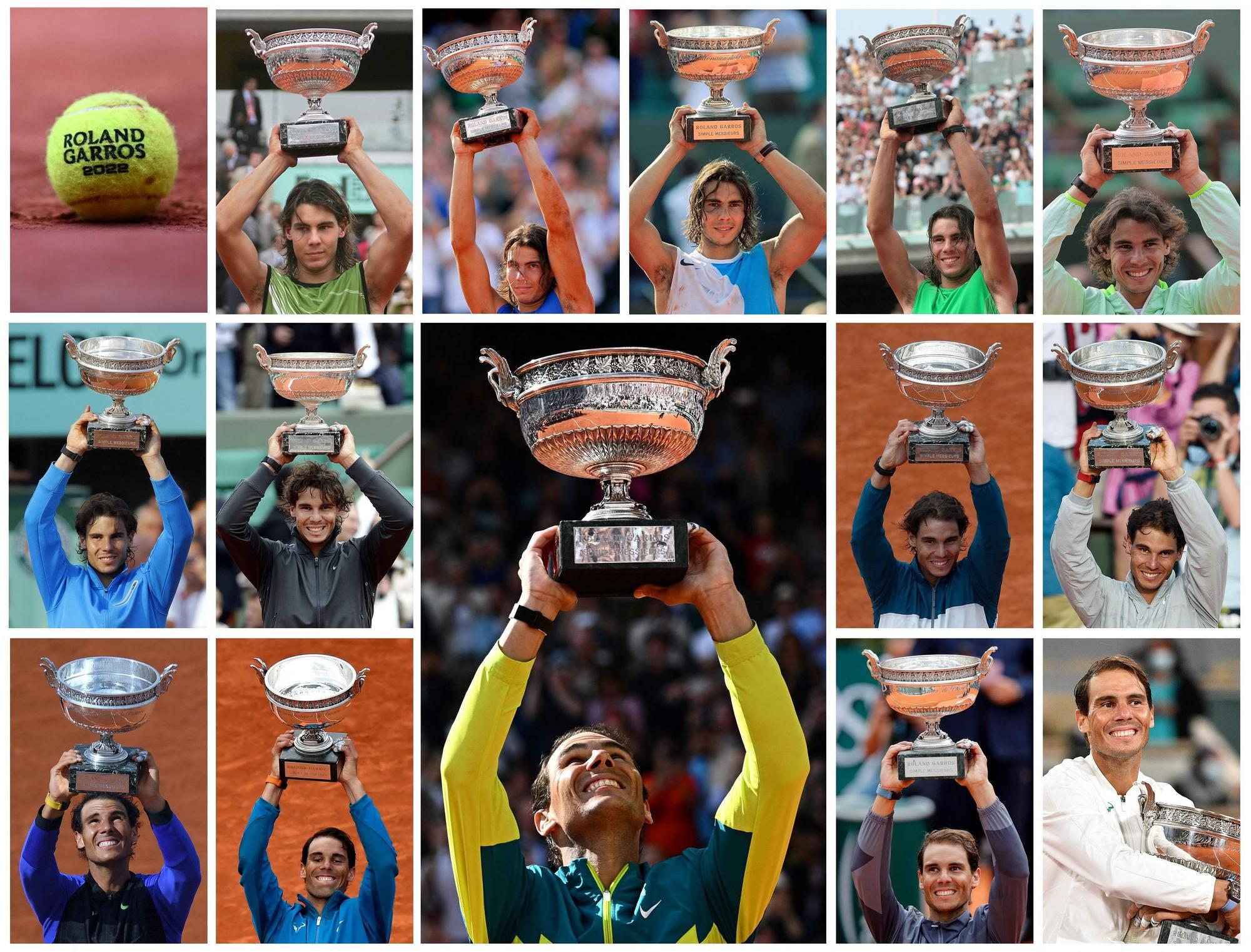 Los 14 Roland Garros de Rafa Nadal