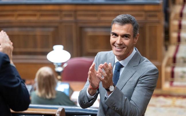 Pedro Sánchez, en la sesión plenaria de este viernes en el Congreso.