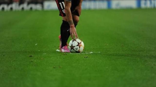 Imagen de un futbolista del Athletic en la última participación rojiblanca en Champions League. Foto: David de Haro