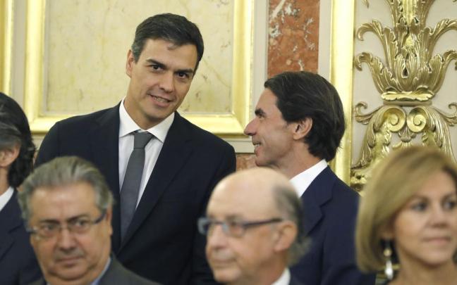 Pedro Sánchez y José María Aznar, en una imagen de archivo.
