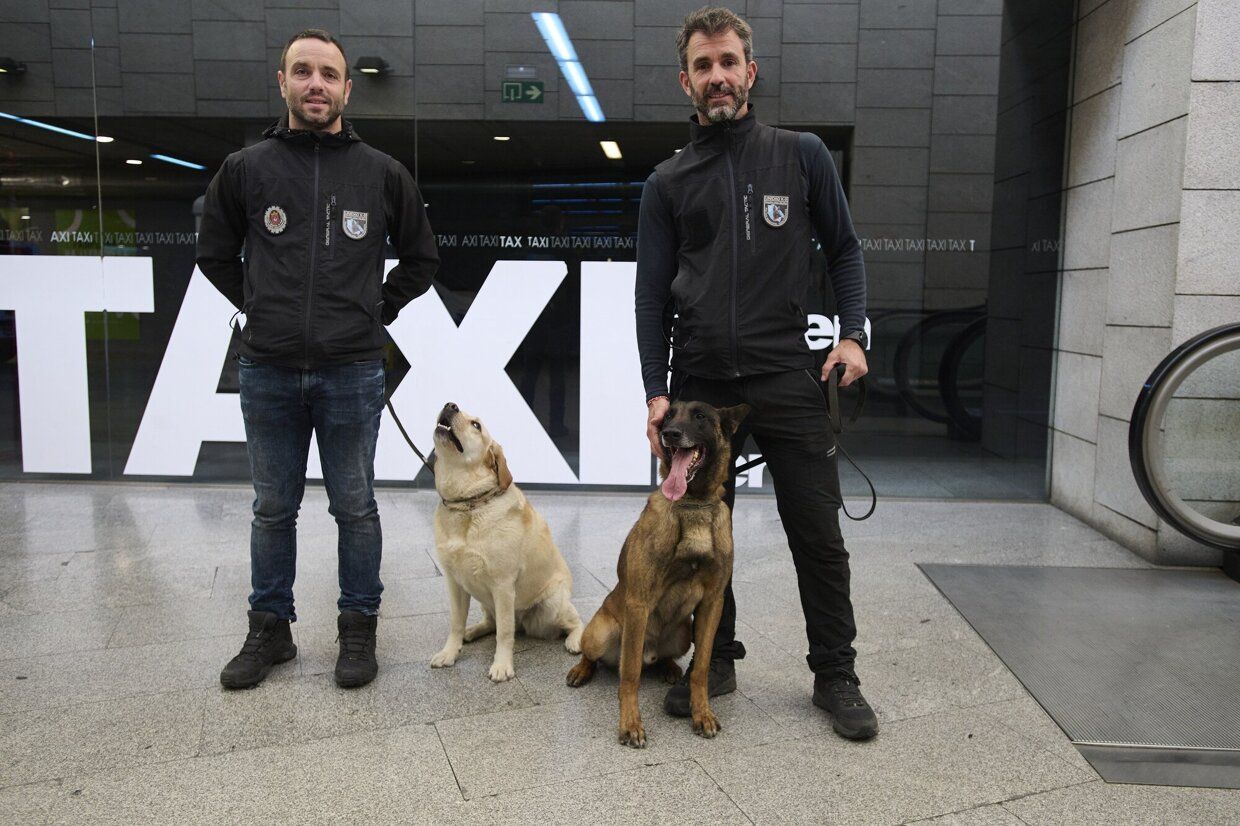 Jesús Lecumberri e Íñigo Zoco, con Zuri y Tyrion.