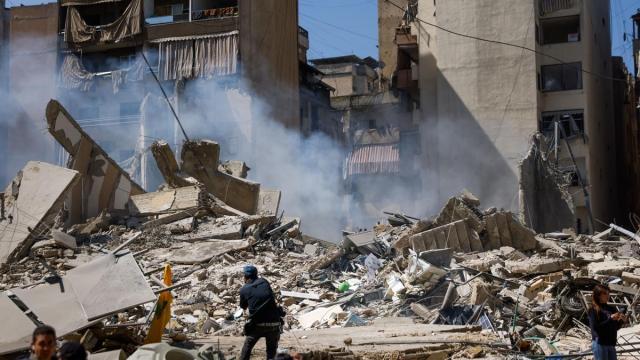 Edificio destruido en Líbano por los bombardeos israelíes.