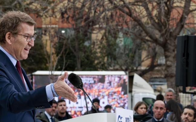 Feijóo interviene durante presentación de 'la Ruta por la Igualdad de los españoles' del PP.
