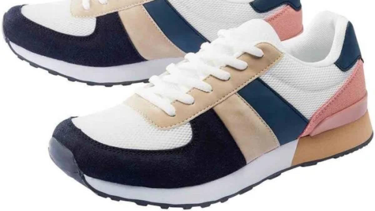 Zapatillas azul y rosa