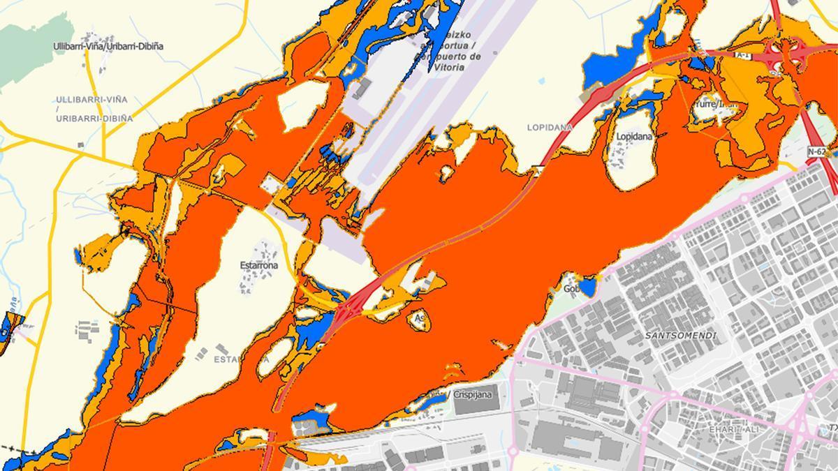 Mapa interactivo de zonas inundables en Euskadi