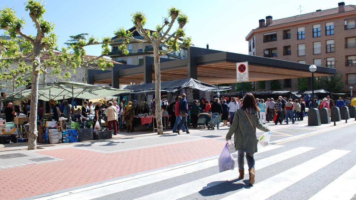 Día de mercado en la plaza San Antón de Amurrio