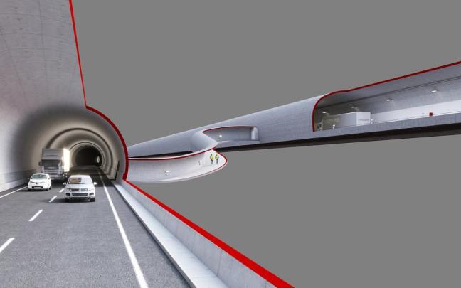 Recreación del desdoblamiento del túnel de Belate.