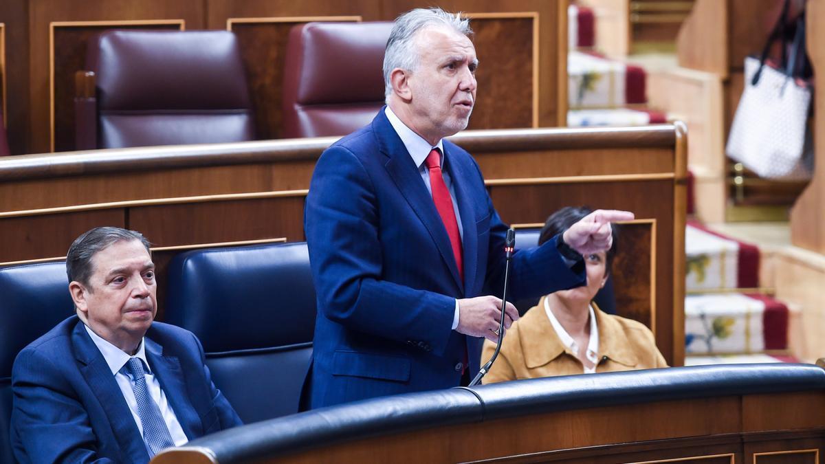 Ángel Víctor Torres, durante su comparecencia en el Congreso.