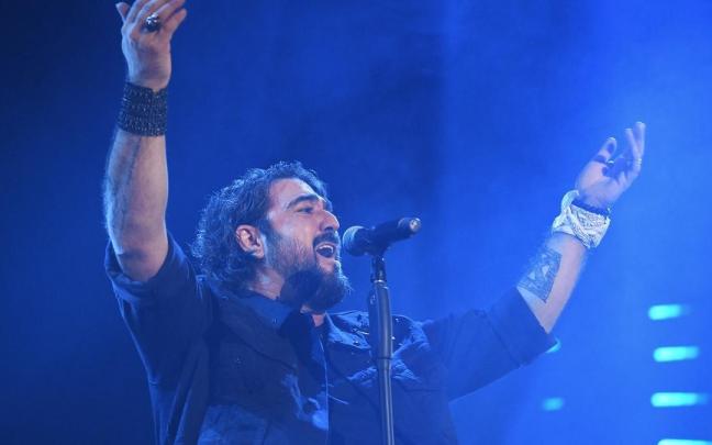 El cantante Antonio Orozco durante un concierto en el WiZink Center.
