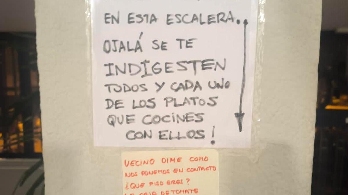 La guerra de mensajes que ha tenido lugar en un vecindario
