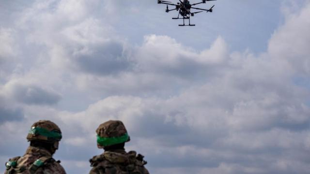 Imagen de archivo de un dron militar en Ucrania.